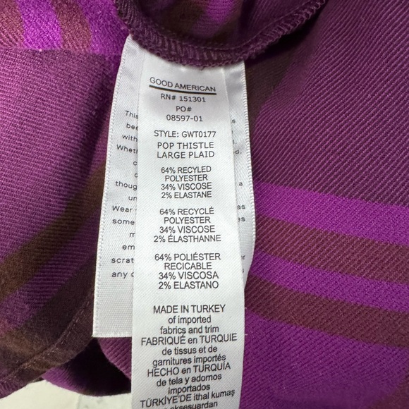 Good American Pop Thistle Easy Plaid Flannel Shirt - Picture 3 of 7